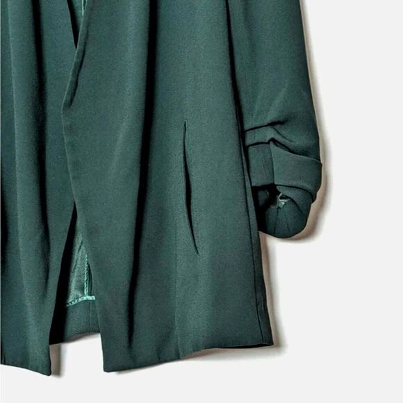 NWT Babaton Aritzia Macauley Power Hip Blazer 00 Scarab Minimal Jacket Longline - Picture 6 of 8